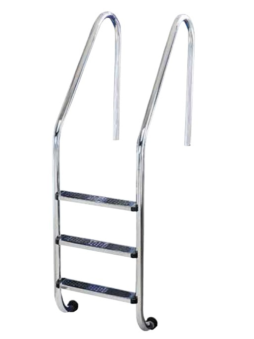 Escalera piscina estándar FX 3 Peldaños antideslizantes. Acero inox AISI 304