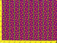 Halloween Candy Corn Stripes on Purple By The Yard CHACAN09955