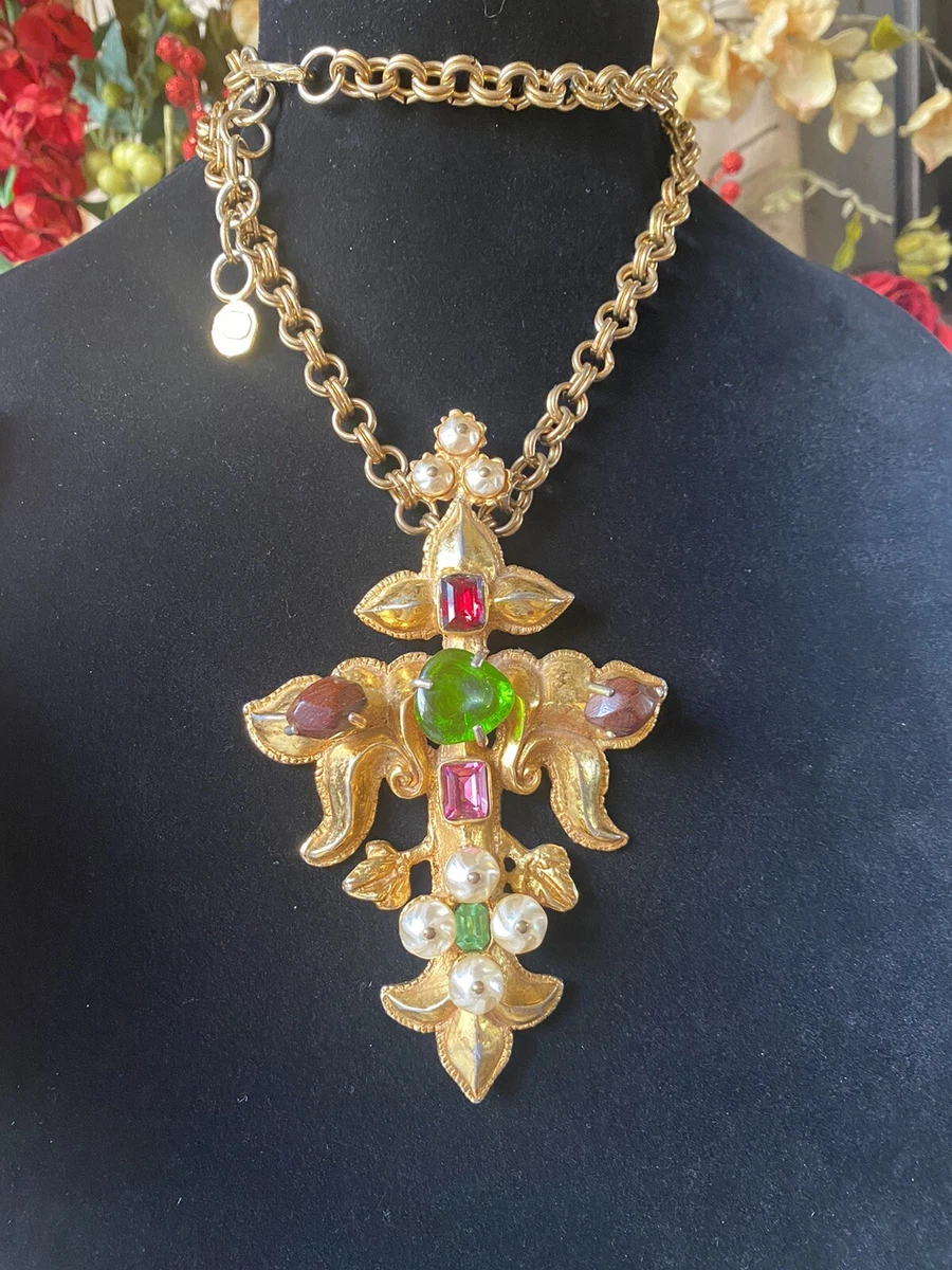Christian lacroix cross best sale necklace