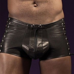 Image result for leather shorts men