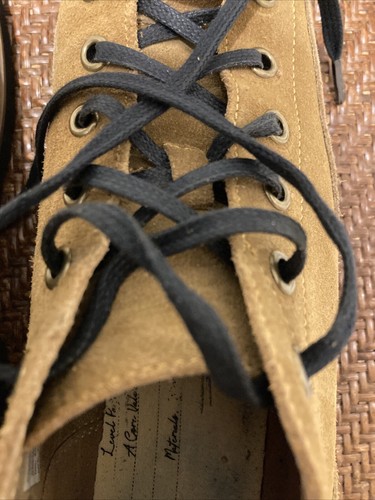 Monkey Boots by Retro Heritage 7.5 US Suede Tan Mod Grafter Martens Style Low - Picture 12 of 13