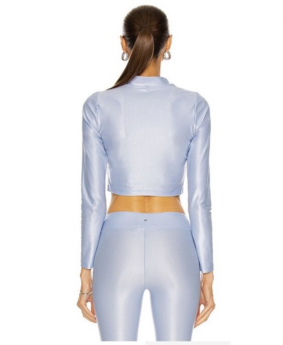 KORAL Luca Infinity Long Sleeve Crop Top sz. XS Blue NWOT - Picture 3 of 3