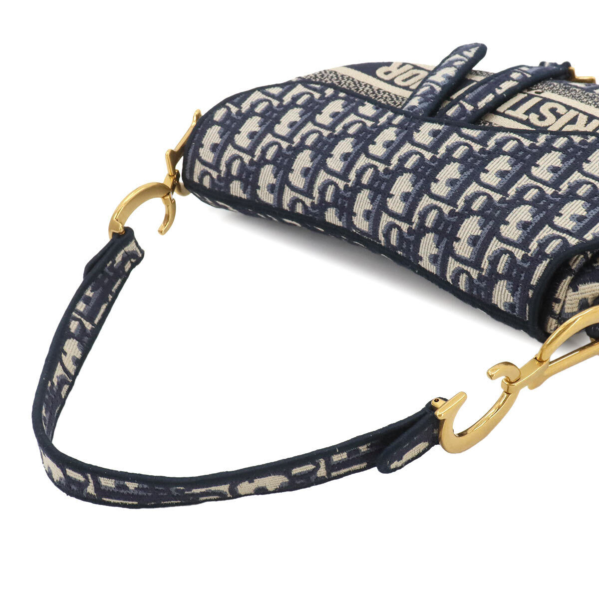 Christian Dior Oblique Saddle Shoulder Bag Canvas Leather Christian Dior Oblique Saddle Shoulder Bag Canvas Leather