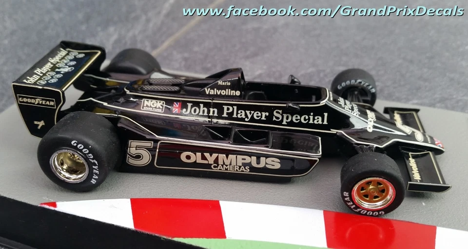 F1 Collection LOTUS 79 John Player Special 1978 water slide decals 1:43 scale - Image 3 of 4