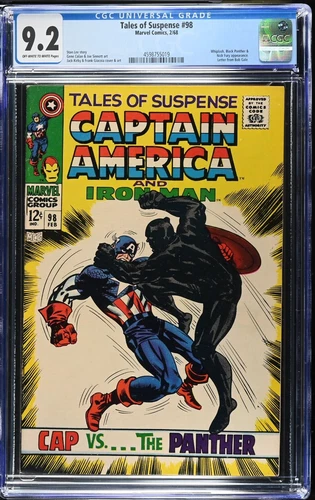 Tales of Suspense #98 (1968) Classic Black Panther Captain America CGC 9.2 NY014