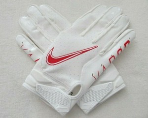 Nike Vapor Jet 6.0 Football Gloves White/University Red Men's Large 887791354372 | eBay