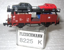 FLEISCHMANN 8225K N DB DOUBLE DECK CAR TRANSPORTER & VW GOLFs Ep IV NOS NIB OVP