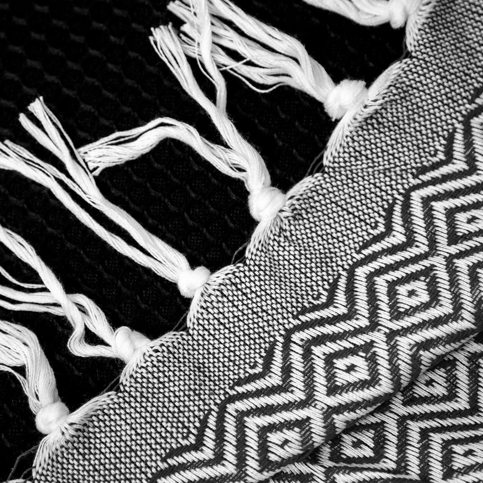 NEW Turkish Towel SandFree Lightweight 100 Cotton Black Beach Towel