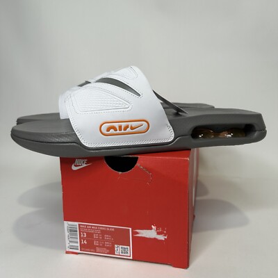 Nike Max Cirro Slides Sandals “White Gray Orange Platinum