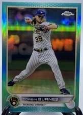 2022 Topps Chrome - Aqua Refractor #167 Corbin Burnes /199 Brewers