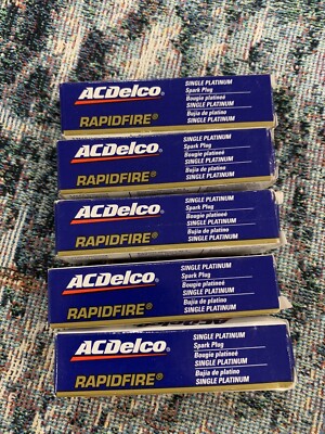 New Lot 5 AC Delco Rapidfire Platinum Spark Plugs #17 Made In USA  