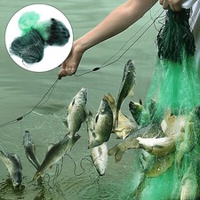 45M Length 1.5M Height 3 Layers 3 Fingers Heavy Fishing Net W/Float Fishing New
