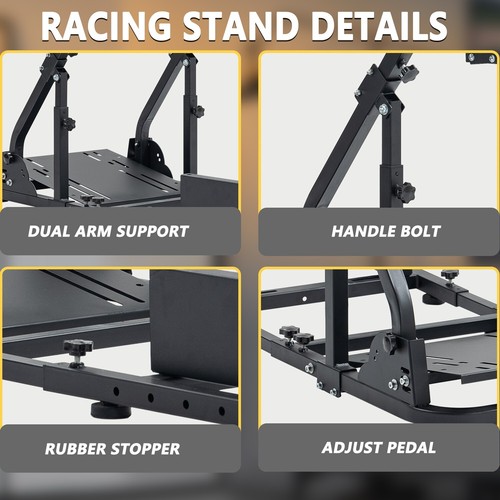 Marada Racing Sim Cockpit Stand Fit Logitech G29 G920 G923 G PRO Thrustmaster - Picture 4 of 21