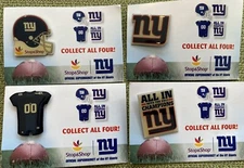 NY GIANTS Stop & Shop Collectible Pin Set/“All In With The 2011 Champions”/NEW