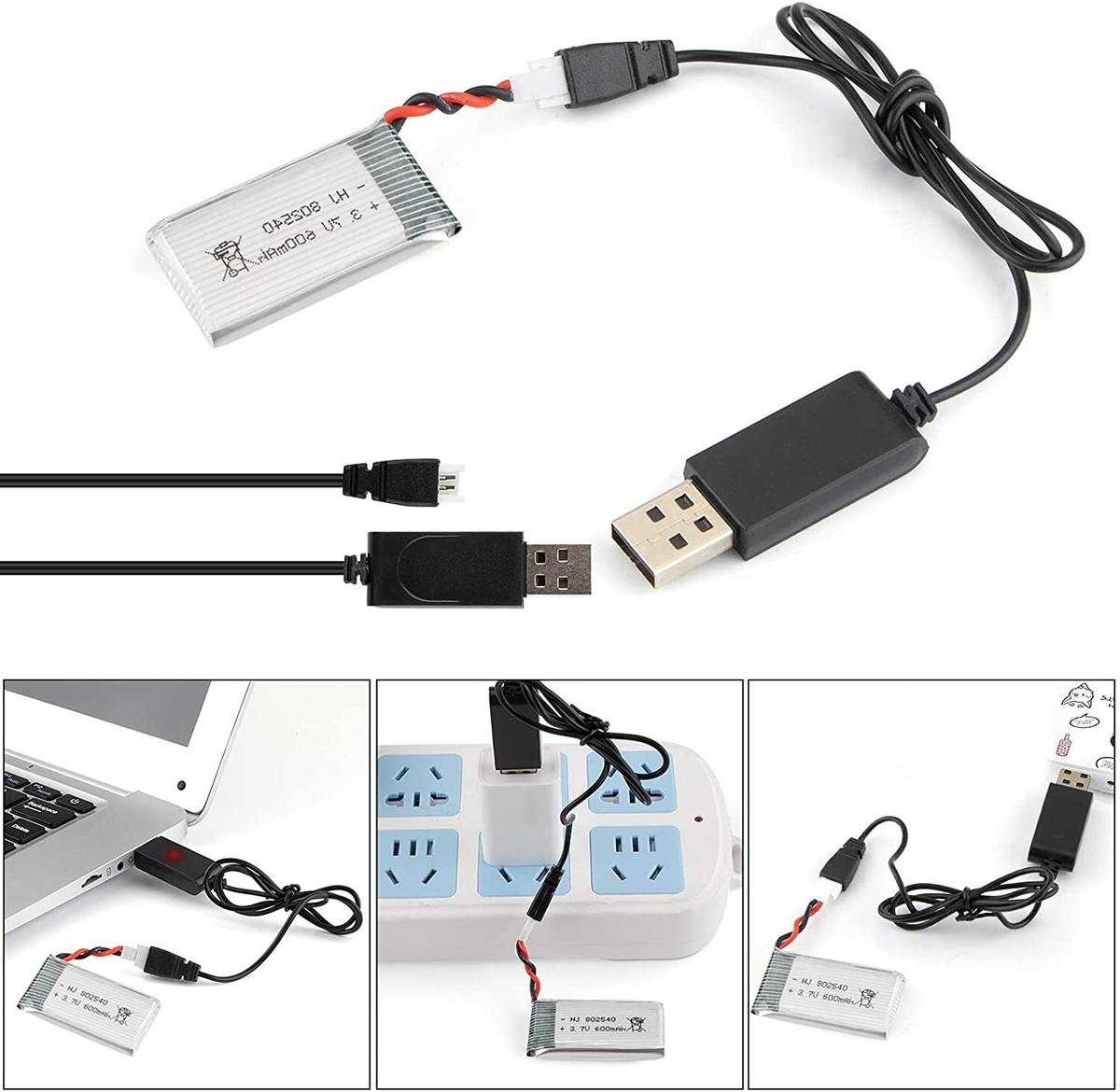Batterie 4 Pièces NouveauHaute Capacité Drone Batterie Au Lithium 3.7V - Foto 6