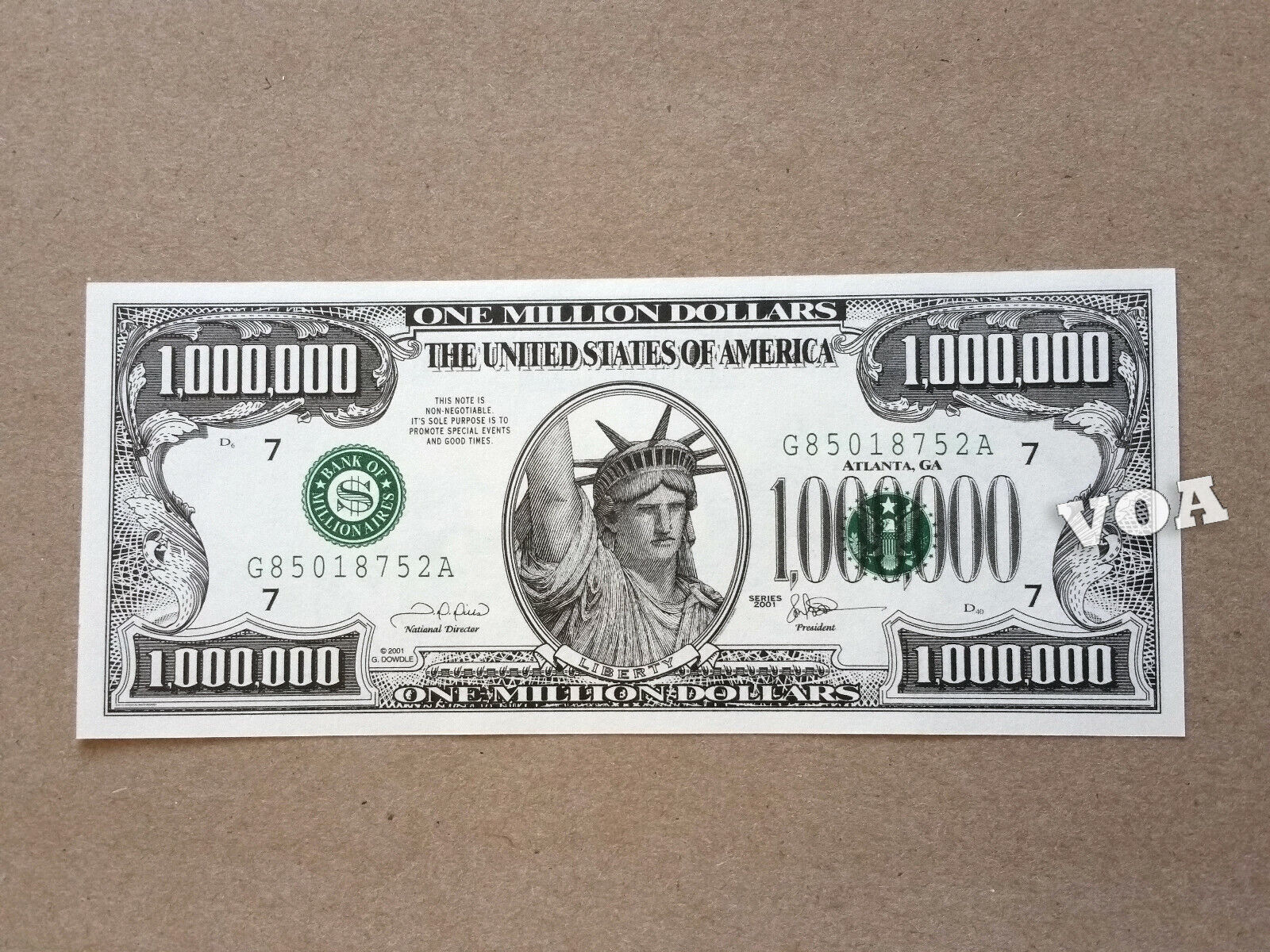 Banknotes Million Dollars, 1 Million Dollar Bill