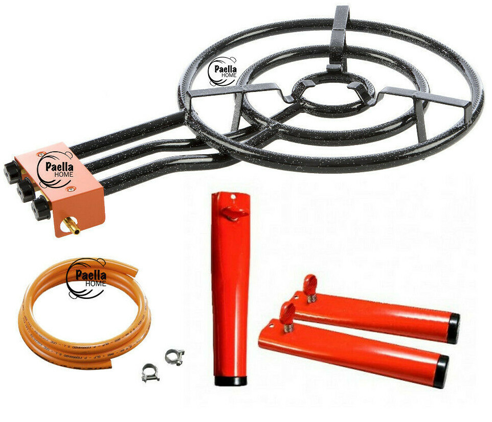 20cm - 70cm Paella Pan - Gas Burner & Legs & Hose Set for 26cm -100cm Pan + Gift Popularny klasyczny, prawdziwy