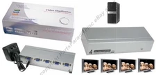 4way/Port SVGA/VGA Amplifier/Amp Duplicater/Multiplexor/Splitter PC/TV/Projector