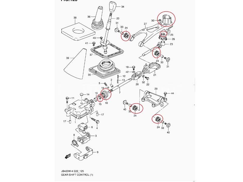 しばふ For SUZUKI GV GRAND VITARA Gear Lever Shift Control Bush Set 28116
