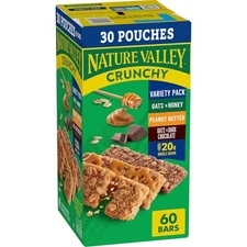 Nature Valley Crunchy Granola Bars, Value Pack, 60 1.49 Ounce (Pack of 30) 