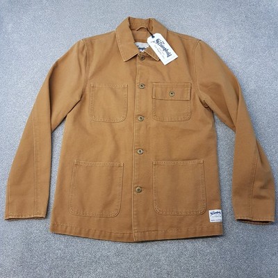 The Stronghold Mens Jacket Small Brown Chore Overshirt Utility Workwear Barn