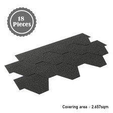 18x Roofing Felt Shingles Tiles Roof Asphalt Shed Houses Fishscale Hexagonal