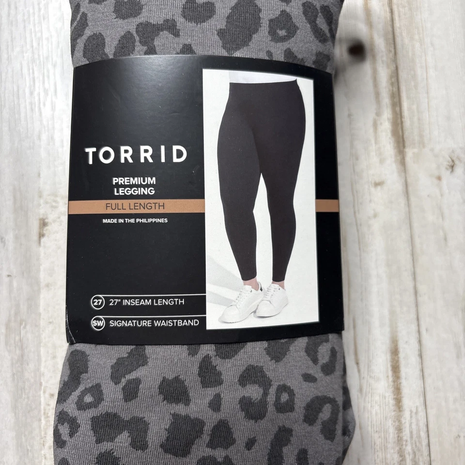 Leggings de Leopardo Torrid Largo Completo Cintura Firma Premium Oferta Real 4X Foto 3 de 4