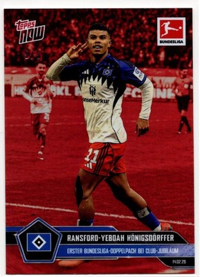 2025-26 Topps Now Bundesliga Red /5 #126 Ransford-Yeboah Königsdörffer HSV