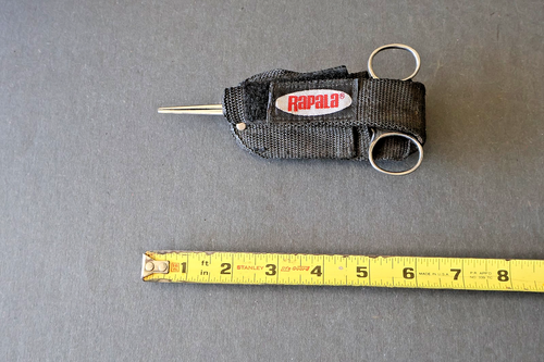 Guaina porta attrezzi/coltelli Rapala, ottime condizioni con clip da cintura, rimozione ganci incluso - Foto 3 di 7