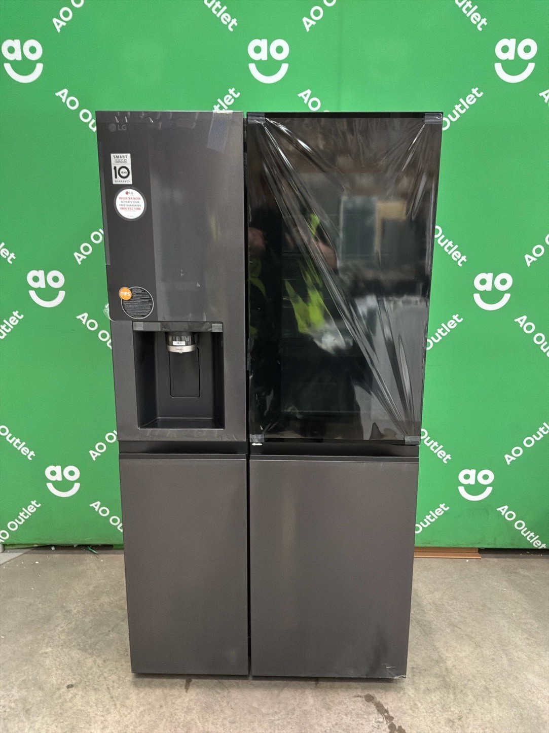 LG American Fridge Freezer Total No Frost Black Steel GSXE91EVAD #LF122679