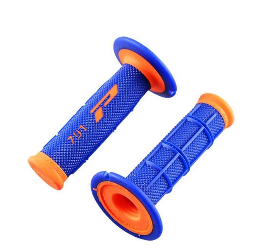 Poignées ProGrip 791 orange bleu 115mm pour vos sorties tout-terrain et enduro le week-end