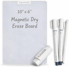 10 Inch X 6 Inch Dry Erase Board, Magnetic Small White Board with 3 Magnetic Pen