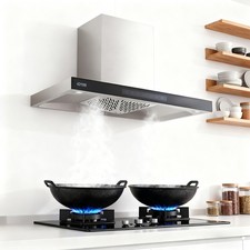 90cm T-Shape Commercial Chimney Cooker Hood Kitchen 900m³/h Power Extractor Fan