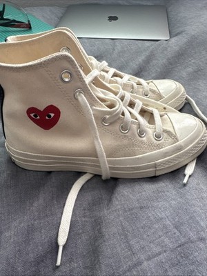 Converse Comme des Garçons x Chuck Taylor All Star High Top Men 4 Women 6 White