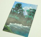 ACEO Original Landscape, nature scene Lake and trees, miniature realism art — photo 4