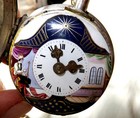 FANTASTIC ANTIQUE ENAMELED VERGE FUSEE QUARTER BELL REPEATER POCKET WATCH — photo 4