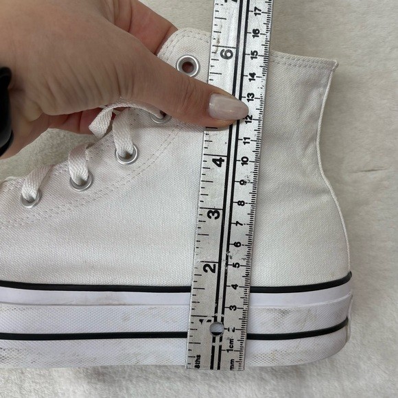 Converse Chuck Taylor All Star Platform High Top White Sneakers Womens Size 11 thumbnail 9