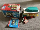Vintage Little People Camper With 3 People Figures, Boat, Dining Table,box