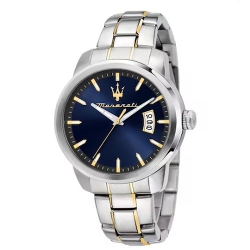 Orologio Uomo Maserati Successo R8853121011 Bicolore Quadrante Blu