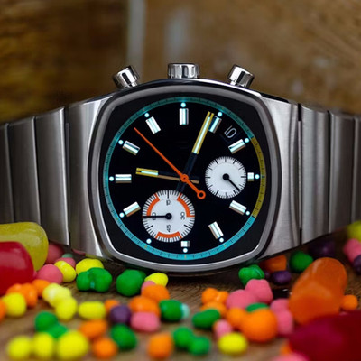 BNIB CILOA Luxury Stainless Steel Quartz Chronograph Square Sport Date Men Watch