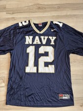 Vintage Nike Navy Midshipmen Roger Staubach 12 NCAA Football Jersey Red Tag Sz L