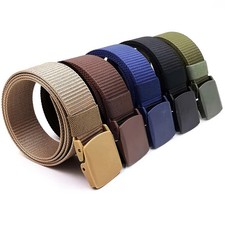 Canvas Waist Belt Casual Geometric Easy Adjust Buckle Unisex Everyday Wear Belts