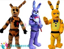 Freddy FNAF Creepy Bunny Adult Mascot Costume Halloween Christmas Birthday Suit