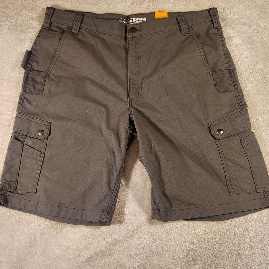 Carhartt Mens Rugged Flex Relaxed Ripstop Cargo Work Shorts 40 x 11" Inseam Gray thumbnail 20