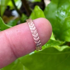 Handcrafted Pure Copper Band Ring: Minimalist Design Anniversary All Size Co 06