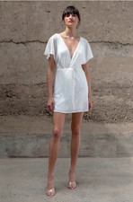 Jenny Yoo Harper Size 6 Little White Dress - Engagement Dress - Unaltered 