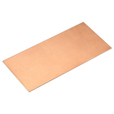 Pure Copper Sheet, 4'' x 2'' x 0.06'' 14 Gauge T2 Copper Metal Plate