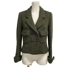 CHANEL - P09216 Khaki Nylon, wool Women's Jacket