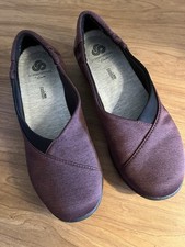 Cloudsteppers By Clark s Sillian Jetay Canvas Slip On Burgundy 8 W