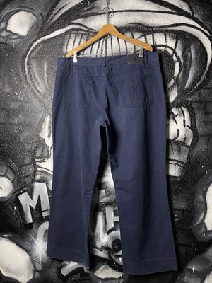 Vintage Yves Saint Laurent YSL Logo Blue Pants Men's Size W40 | eBay